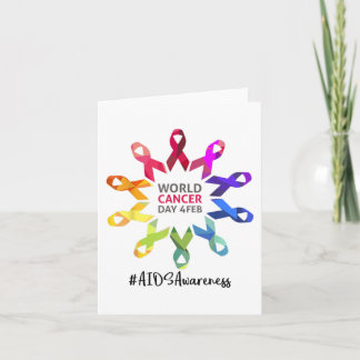 Tarjeta Concienciación Día Mundial contra el Cáncer Concie