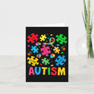 Tarjeta Concienciación sobre autismo aceptar a la defensor