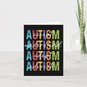 Tarjeta Concienciación sobre autismo aceptar entender a un