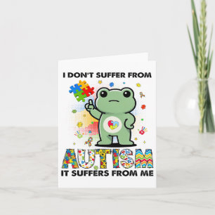 Tarjeta Concienciación sobre autismo Graciosa Frog Meme de
