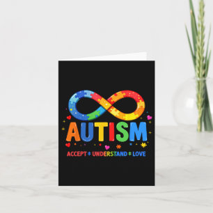 Tarjeta Concienciación sobre el autismo aceptar entender e