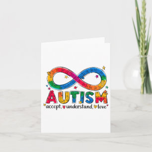 Tarjeta Concienciación sobre el autismo aceptar entender e