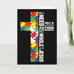Tarjeta Concienciación sobre el Autismo Cruz de Jesús Romp