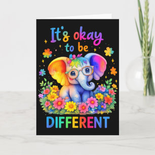 Tarjeta Concienciación sobre el Autismo Elefante Animal Ad