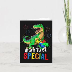 Tarjeta Concienciación sobre el autismo infantil Dino Auti