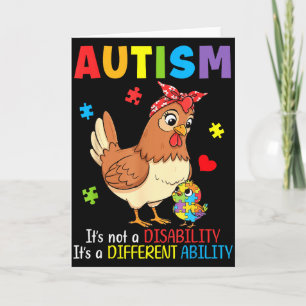 Tarjeta Concienciación sobre el Autismo Madre Pollo Capaci