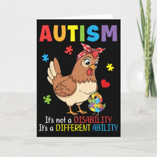 Tarjeta Concienciación sobre el autismo Madre Pollo Habili