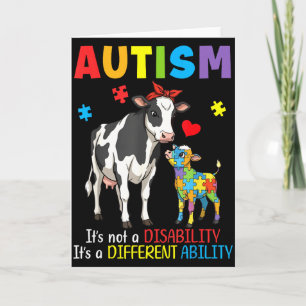 Tarjeta Concienciación sobre el autismo Madre Vaca Diferen