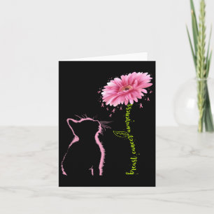 Tarjeta Concienciación sobre el cáncer Cinta rosa Daisy Fl
