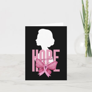 Tarjeta Concienciación sobre el cáncer de mama Apoyo rosa 