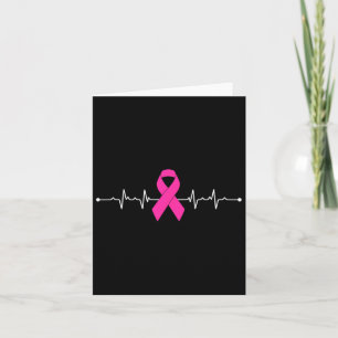 Tarjeta Concienciación sobre el cáncer de mama Cinta rosad