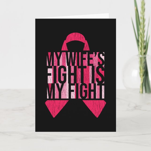 Tarjeta Concienciación sobre el cáncer de mama Esposa luch (Anverso)