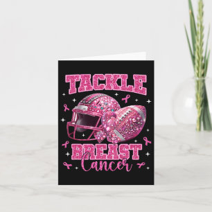 Tarjeta Concienciación sobre el cáncer de mama Fútbol amer