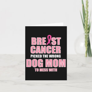 Tarjeta Concienciación sobre el cáncer de mama Perro Mamá 