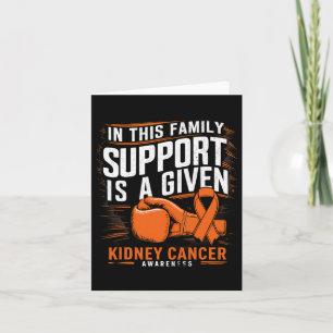 Tarjeta Concienciación sobre el cáncer de riñón Boxing Glo
