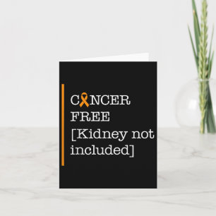 Tarjeta Concienciación sobre el cáncer de riñón Sin cáncer