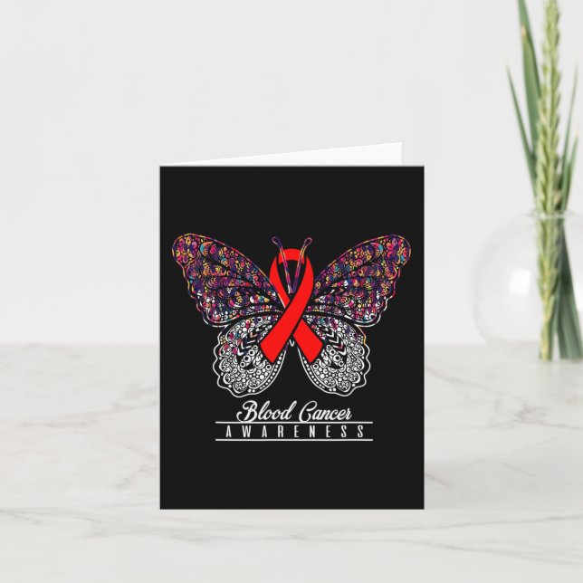 Tarjeta Concienciación sobre el cáncer de sangre Butterfly (Anverso)