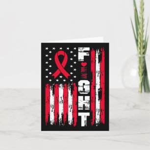 Tarjeta Concienciación sobre el cáncer de sangre Patriótic