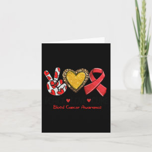 Tarjeta Concienciación sobre el cáncer de sangre Paz Cure