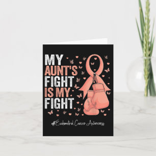 Tarjeta Concienciación sobre el cáncer endometrial de la T