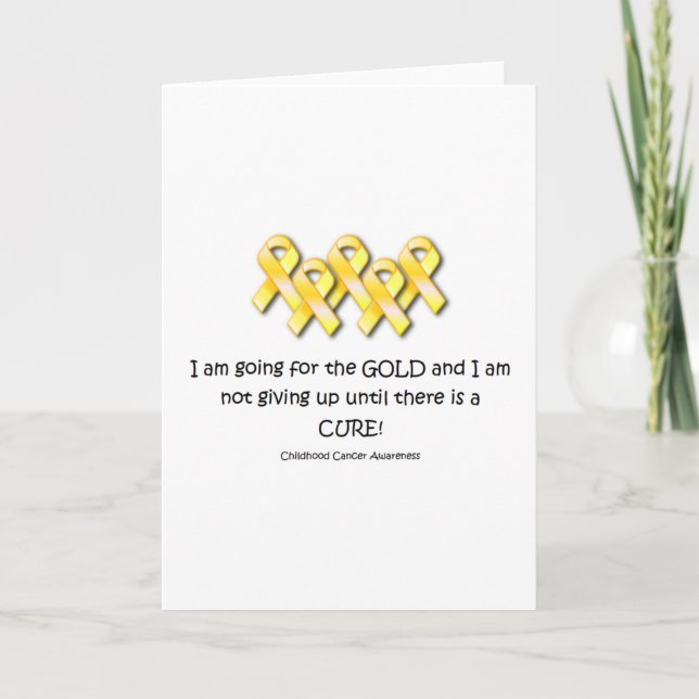 Tarjeta Concienciación sobre el cáncer infantil (Anverso)