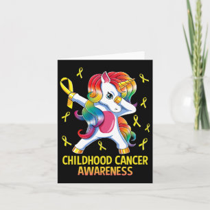 Tarjeta Concienciación sobre el cáncer infantil de Unicorn