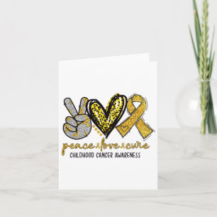 Tarjeta Concienciación sobre el cáncer infantil Paz Amor C