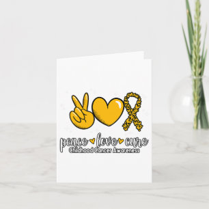 Tarjeta Concienciación sobre el cáncer infantil Paz Cura d
