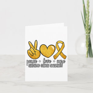 Tarjeta Concienciación sobre el cáncer infantil Paz Cura d