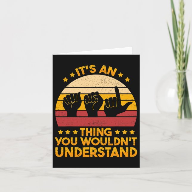 Tarjeta Concienciación Sobre El Idioma Sordo Y Asl 1 (Anverso)