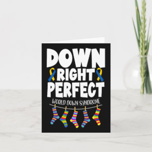 Tarjeta Concienciación sobre el síndrome de Down Perfecto 