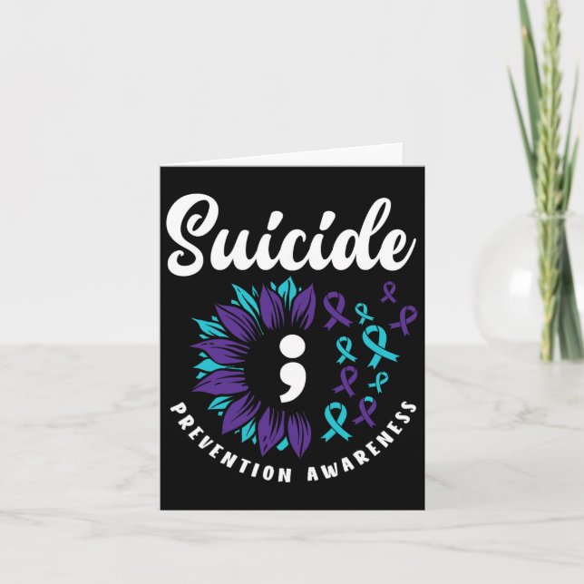 Tarjeta Concienciación sobre el suicidio Apoyo a la preven (Anverso)