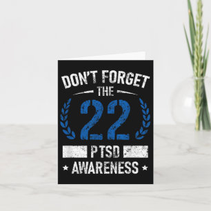 Tarjeta Concienciación sobre el suicidio del Ptsd Soldado