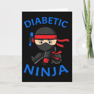 Tarjeta Concienciación sobre la diabetes tipo 1 Ninja diab