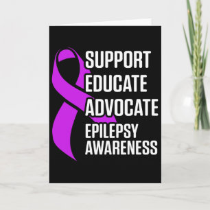 Tarjeta Concienciación sobre la epilepsia Educar al guerre