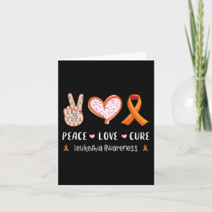 Tarjeta Concienciación sobre la leucemia por amor de paz h