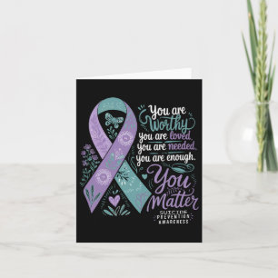 Tarjeta Concienciación sobre la prevención del suicidio Ay