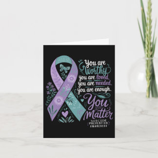 Tarjeta Concienciación sobre la prevención del suicidio Ay