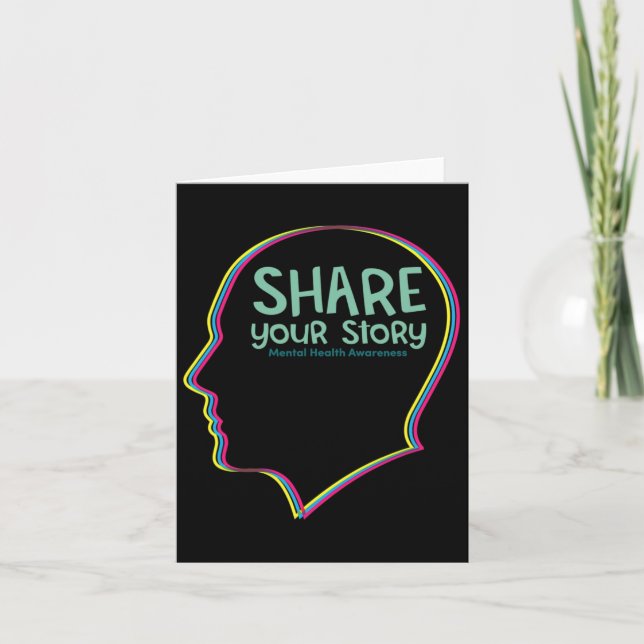 Tarjeta Concienciación sobre la salud mental Depresión Sui (Anverso)