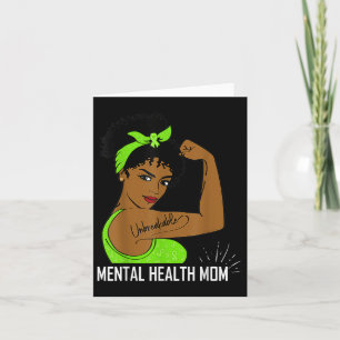 Tarjeta Concienciación sobre la salud mental madre fuerte 