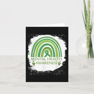 Tarjeta Concienciación sobre la salud mental Riñon verde a
