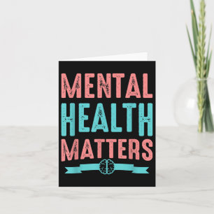 Tarjeta Concienciación sobre la salud mental - Salud menta