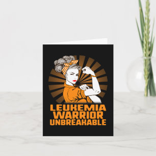 Tarjeta Concienciación sobre leucemia fuerte Naranja guerr