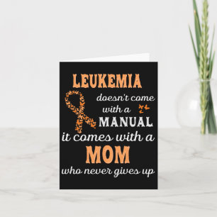 Tarjeta Concienciación sobre leucemia Mamá apoya a guerrer