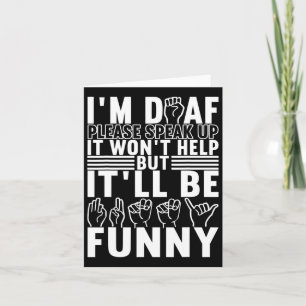 Tarjeta Concienciación sorda sobre el lenguaje del Rótulo 