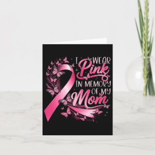 Tarjeta Concientización sobre el cáncer de mama Llevo rosa