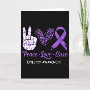 Tarjeta Concientización sobre la epilepsia Paz Amor Cura L
