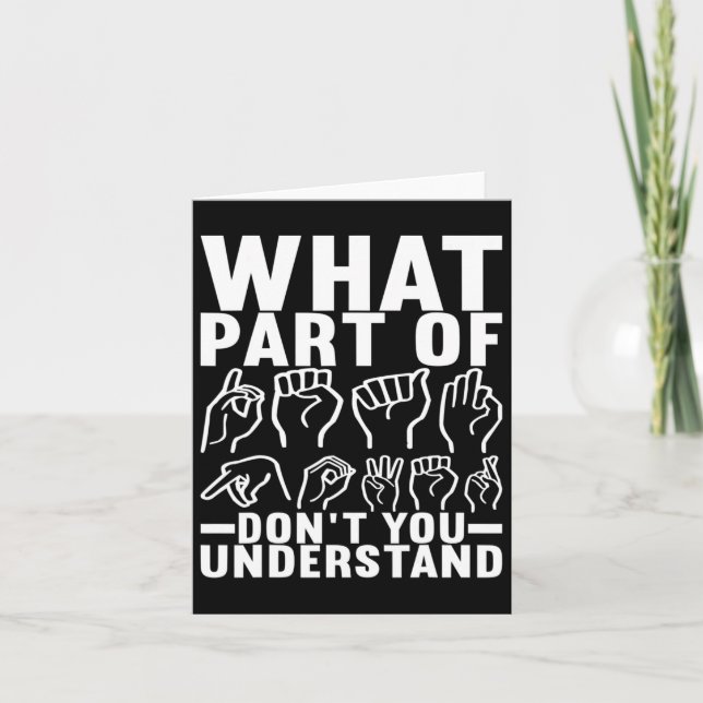 Tarjeta Concientización sobre Lengua de Señas Americana So (Anverso)