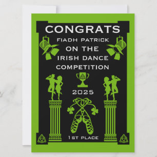 Tarjeta Concurso de Baile Irlandés