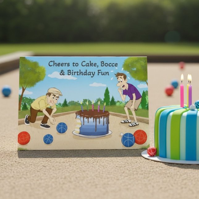Tarjeta Concurso de tarta de cumpleaños divertida con bola (Subido por el creador)